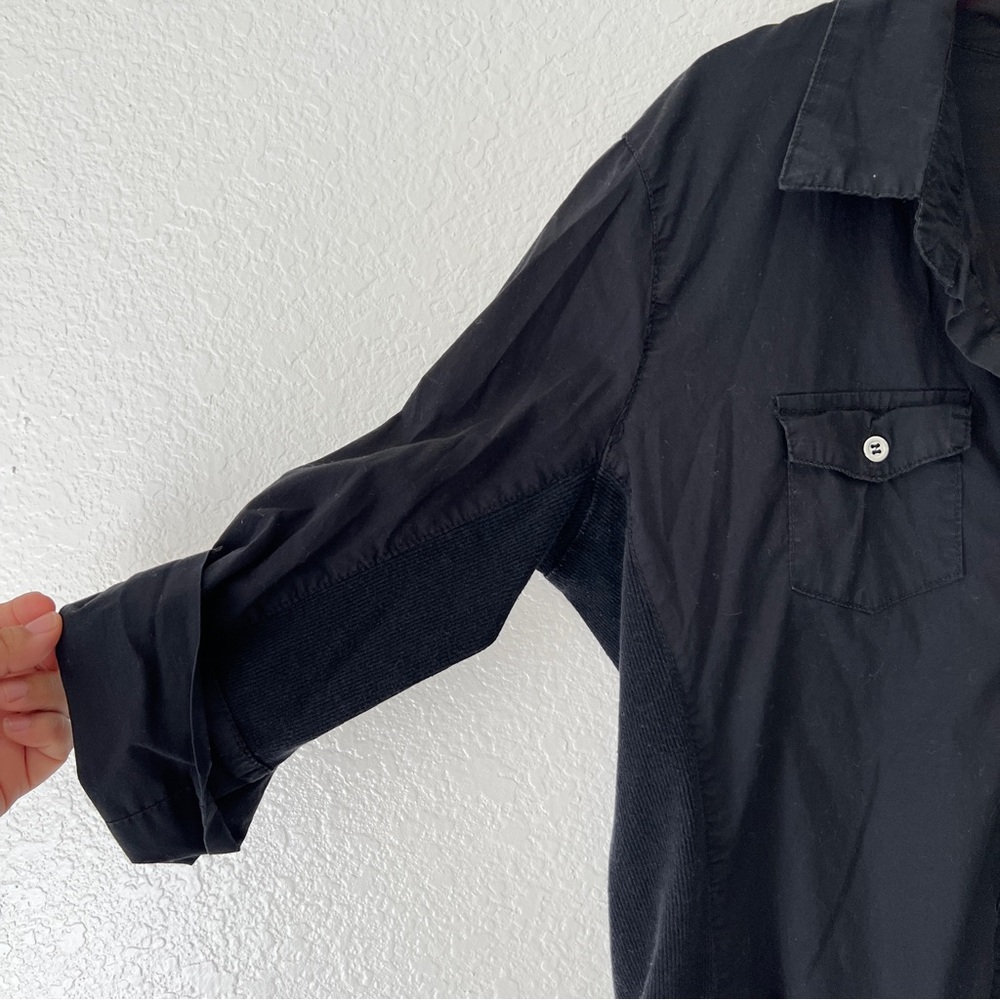 G by Guess Black Button Up Utility Long Sleeve Size Large - Picture 6 of 9